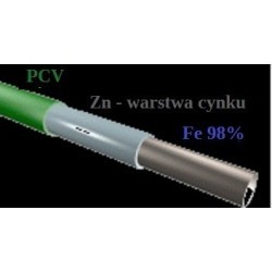 Siatka ocynkowana + PCV 1,25 m  3,6mm antracyt 10m /175
